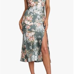 Petal & Pup Green Floral Midi Dress